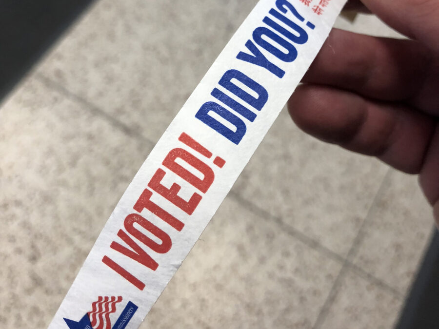 voter sticker photo