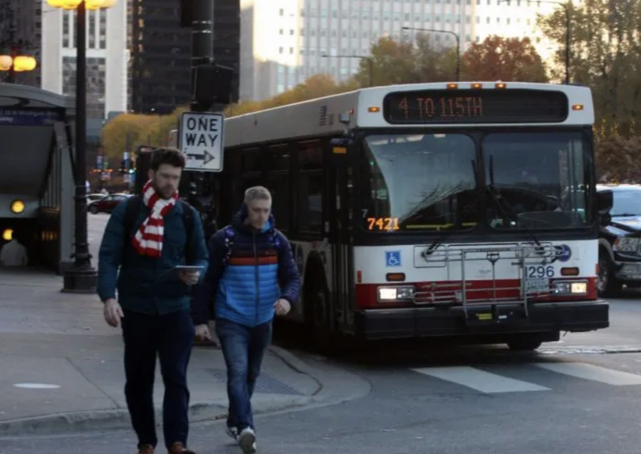 CTA bus photo. Click for story on CTA funding