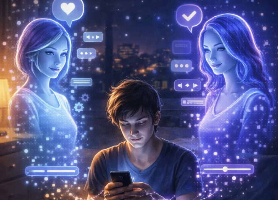 Human-AI connection icon. Click for story