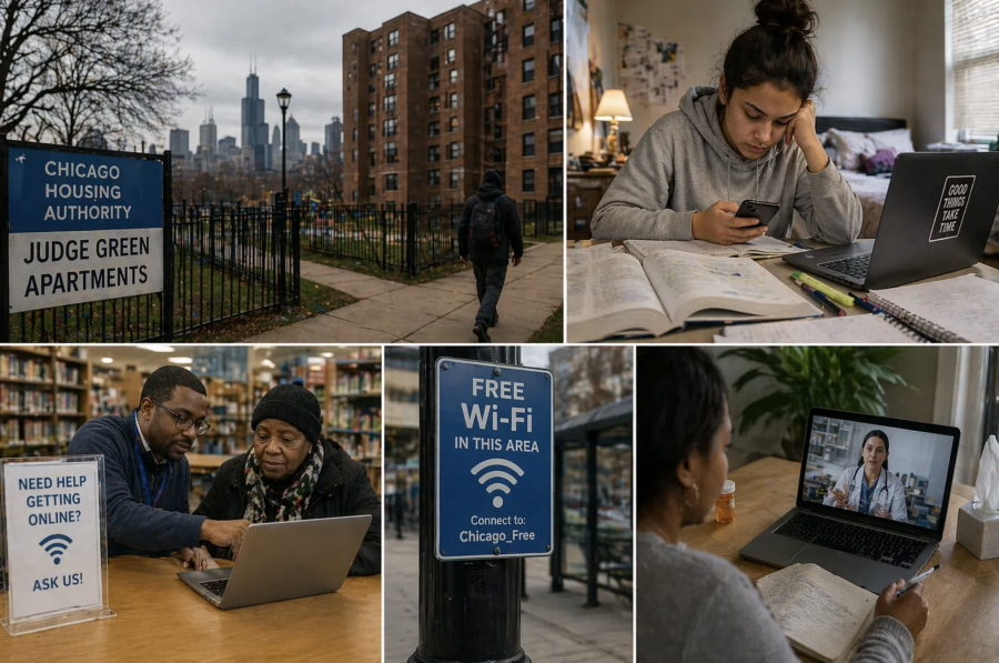 Digital divide photo illustration