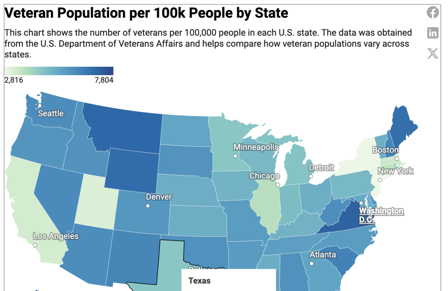 US veterans per state. Click for story